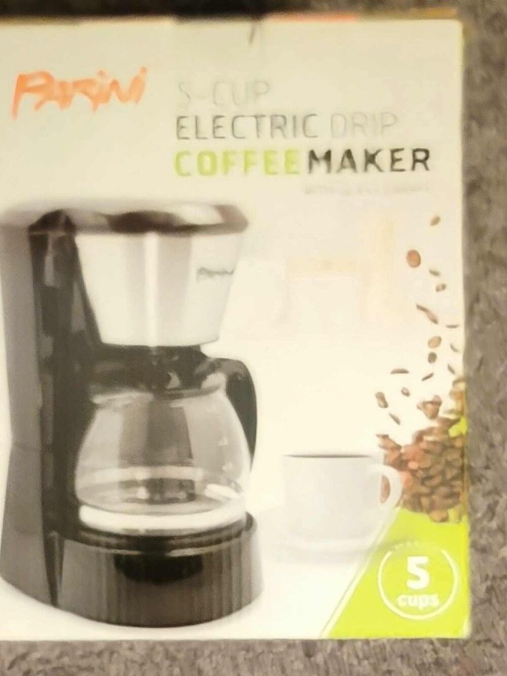 PARINI - 5- CUPS ELECTRIC DRIP COFFEE MAKER